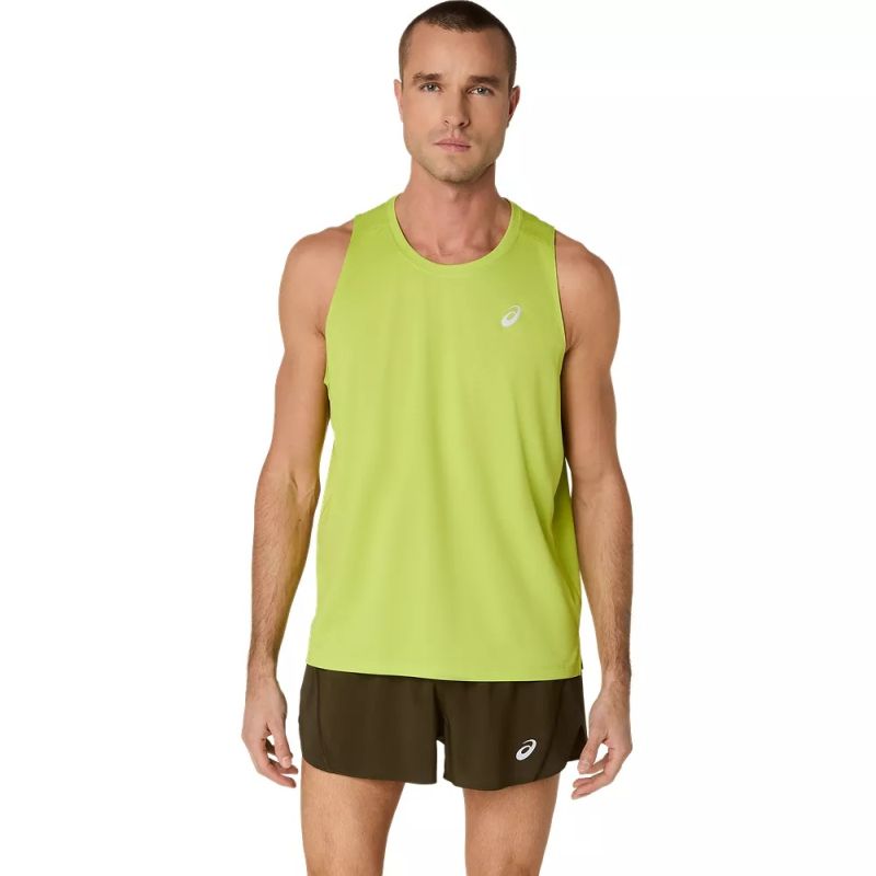ASICS Mens Silver Running Singlet