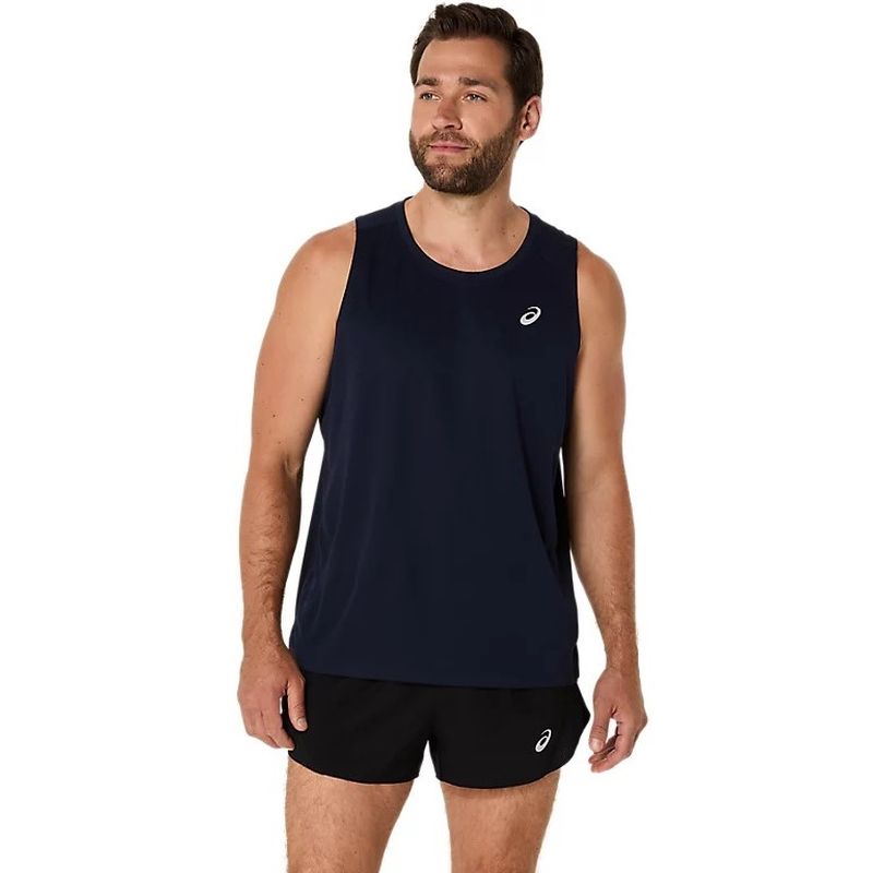 ASICS Mens Silver Running Singlet