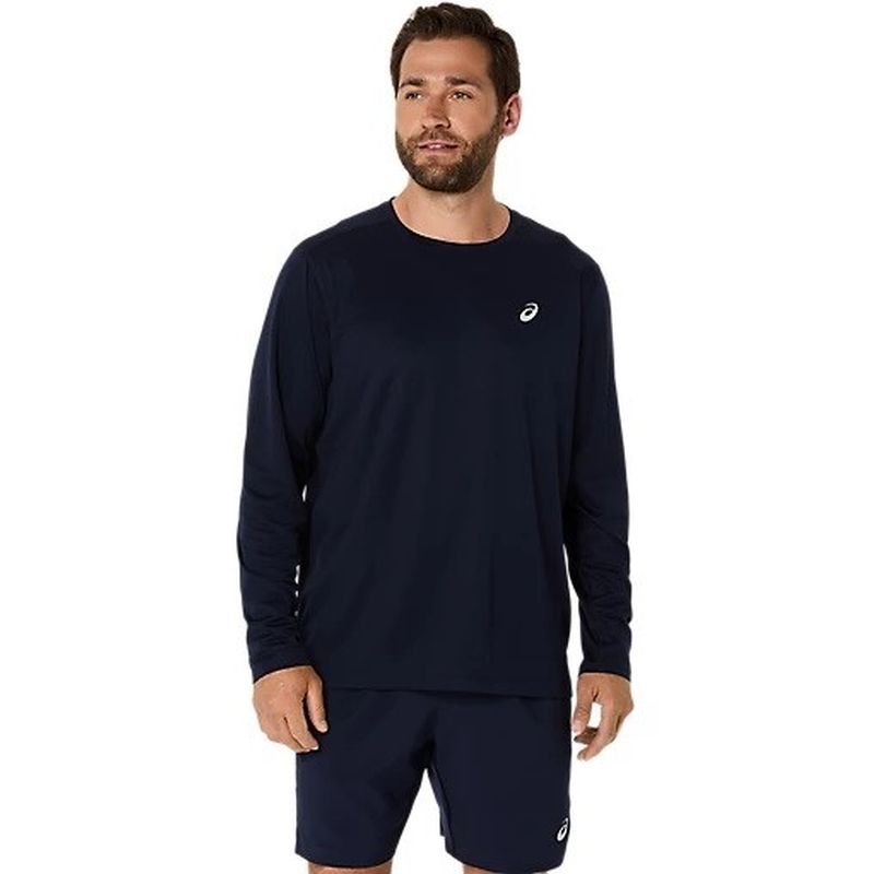 ASICS Mens Silver Long Sleeve Running Tee