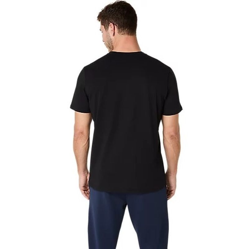 ASICS Mens Spiral Logo Graphic Cotton Blend Tee