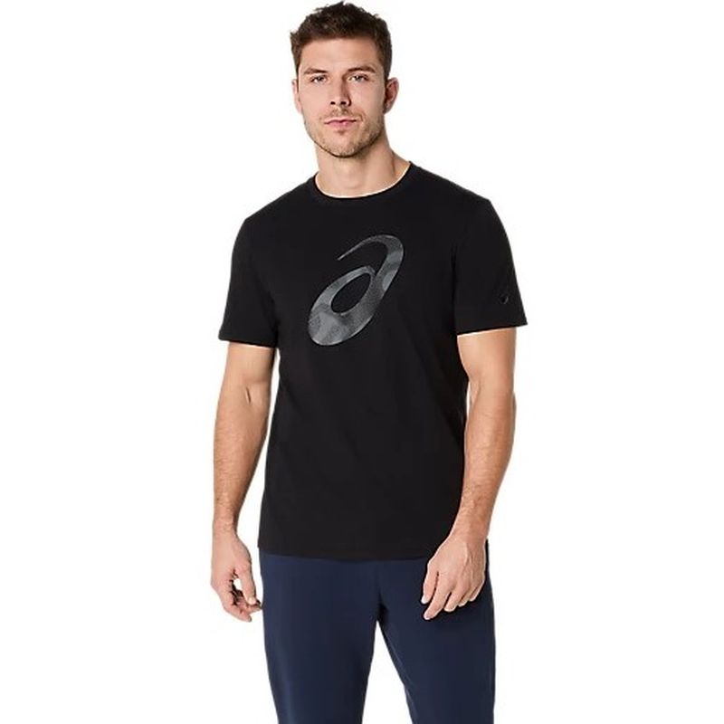 ASICS Mens Spiral Logo Graphic Cotton Blend Tee