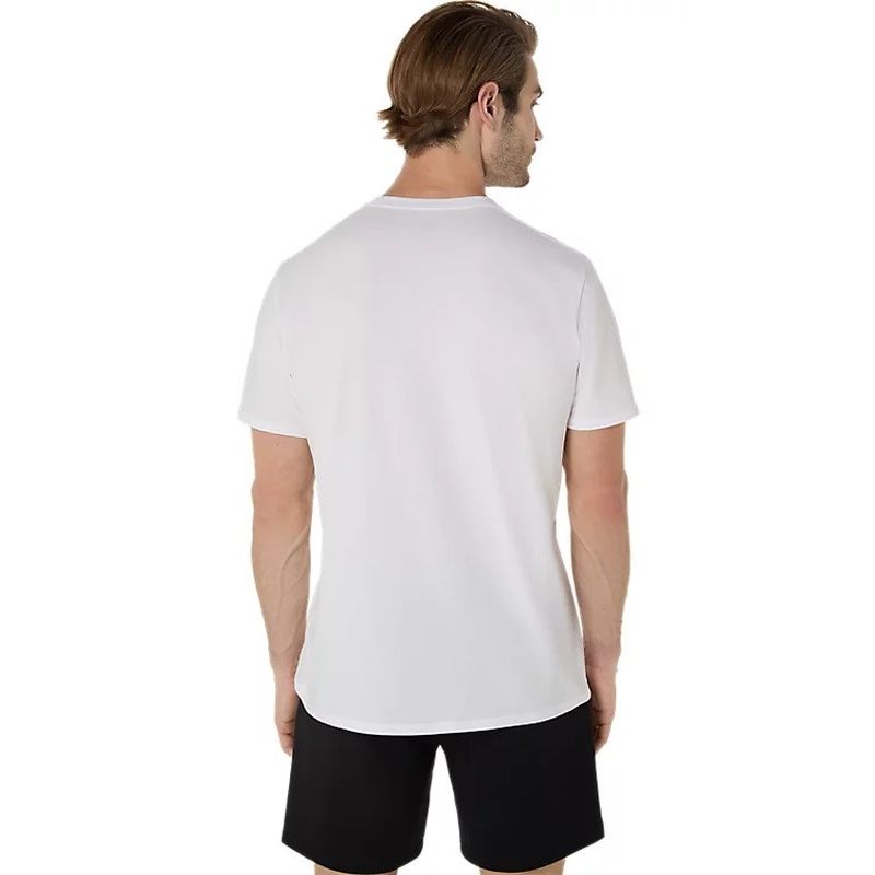 ASICS Mens Spiral Logo Graphic Cotton Blend Tee