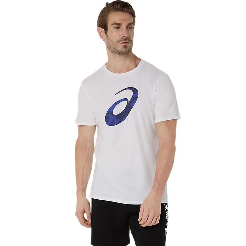 ASICS Mens Spiral Logo Graphic Cotton Blend Tee