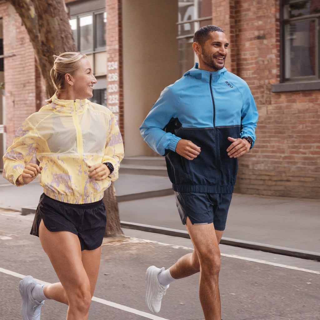 2XU Aero Hex Windbreaker | Azure | Mens