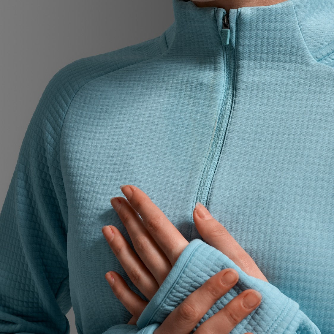 2XU Ignition Hyper-Haptic 1/4 Zip Fleece | Retro Blue / Reflective | Womens
