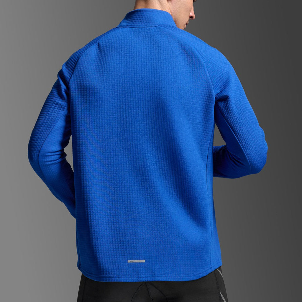 2XU Ignition Hyper-Haptic 1/4 Zip Fleece | Surf / Silver Reflective | Mens