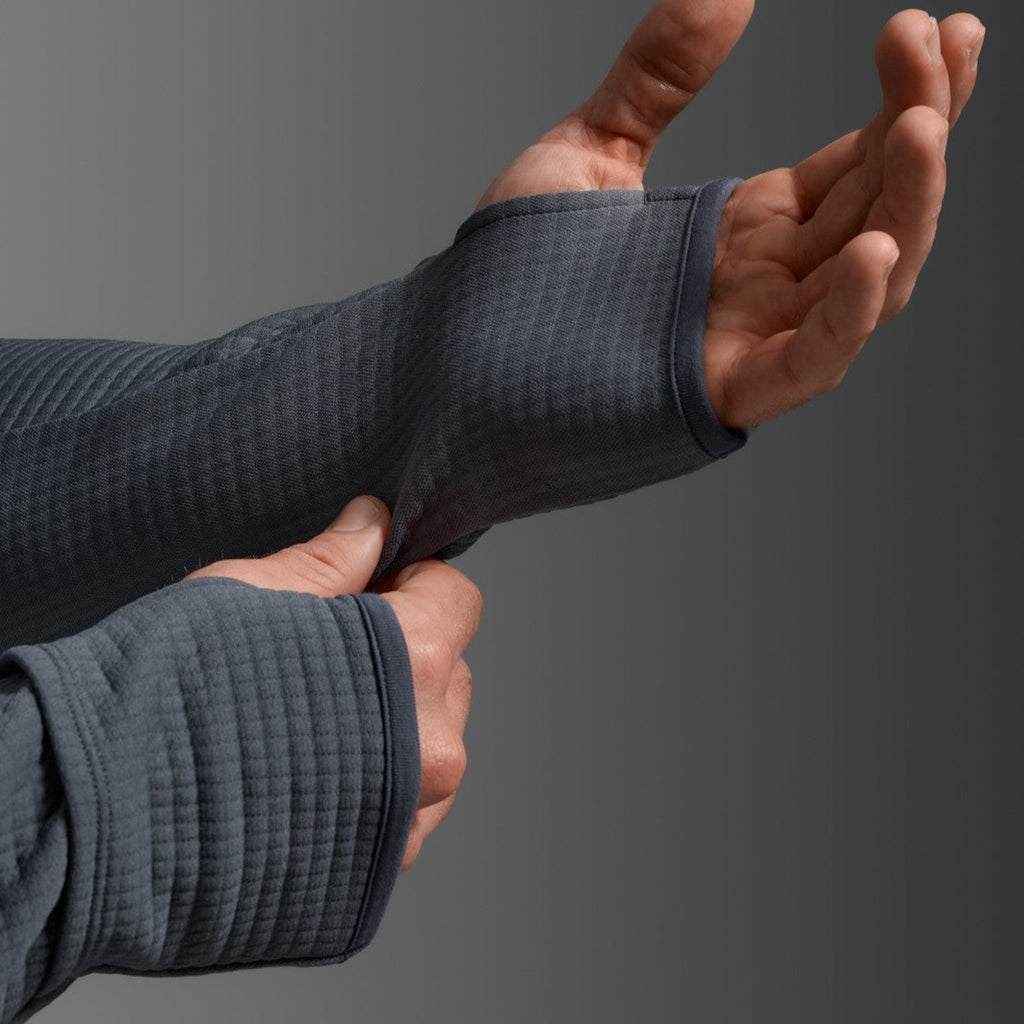 2XU Ignition Hyper-Haptic 1/4 Zip Fleece | Turbulence / Black Reflective | Mens