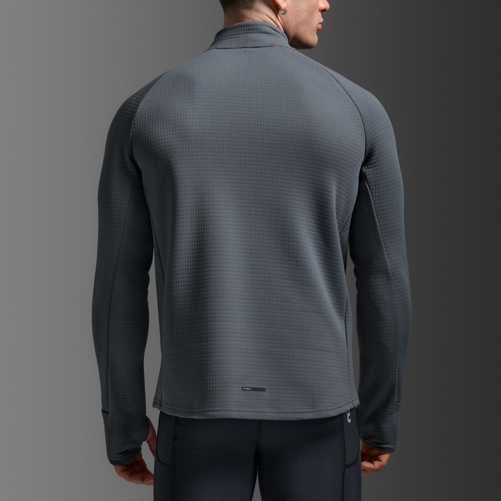 2XU Ignition Hyper-Haptic 1/4 Zip Fleece | Turbulence / Black Reflective | Mens
