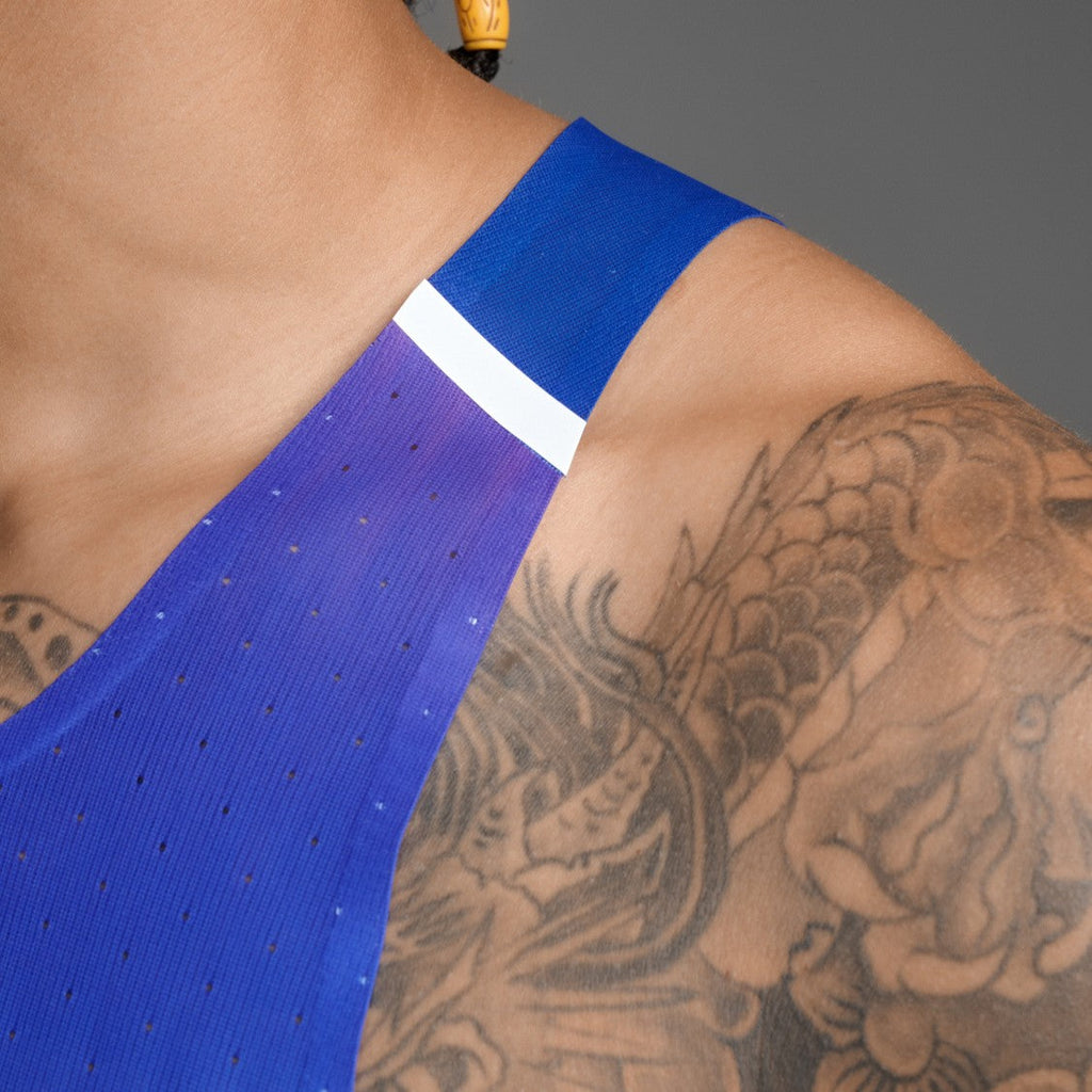 2XU Light Speed React Singlet | Glass Gradient Surf / White Reflective | Mens