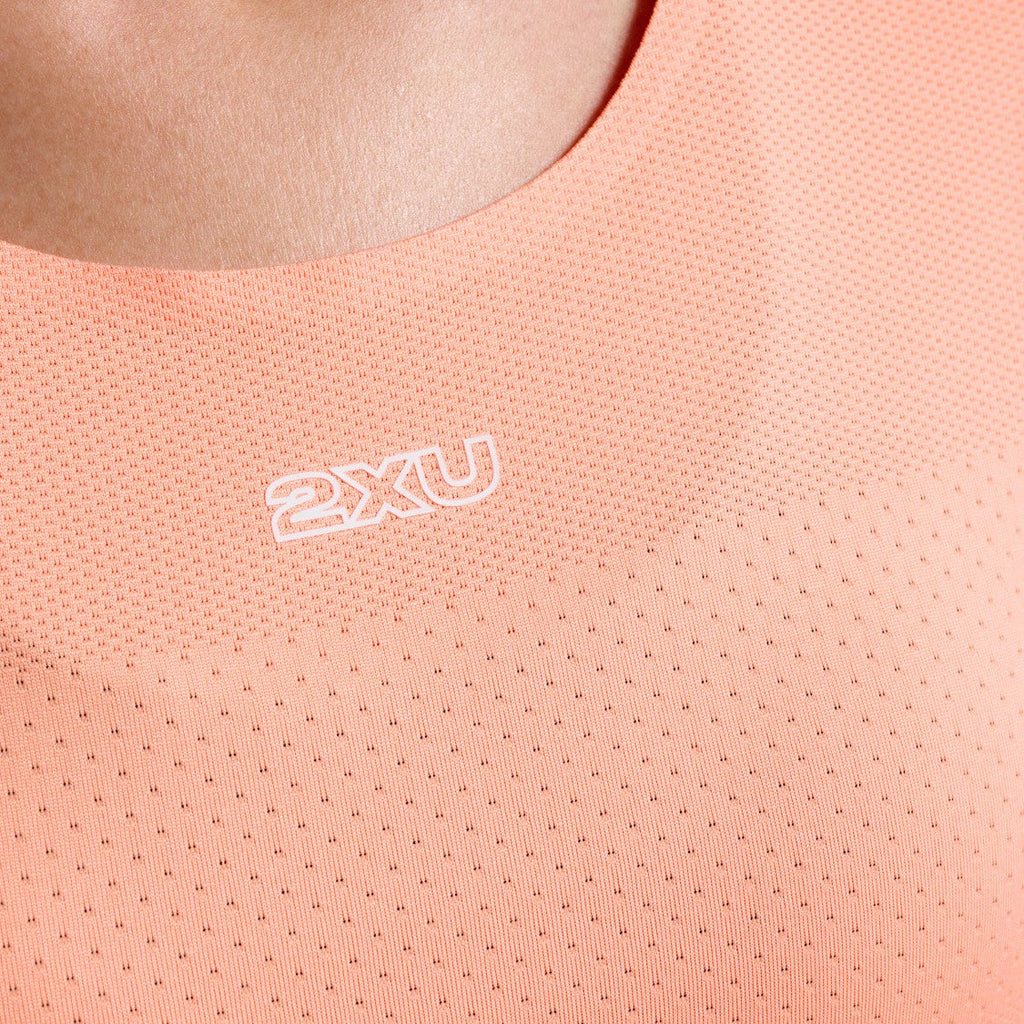 2XU Light Speed Tech Tee | Digital Peach / White Reflective | Womens