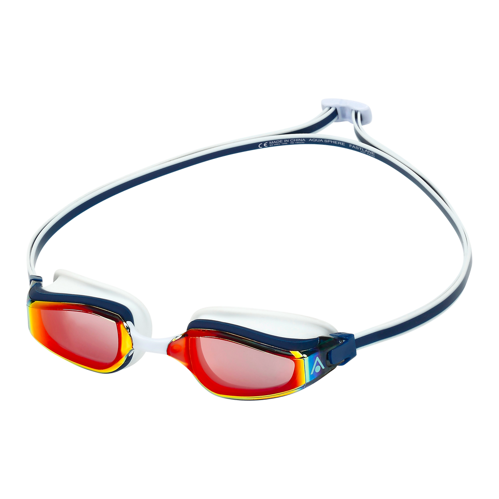 Aqua Sphere Fastlane.A1 - Navy Blue/Red - Red Titanium Mirrored