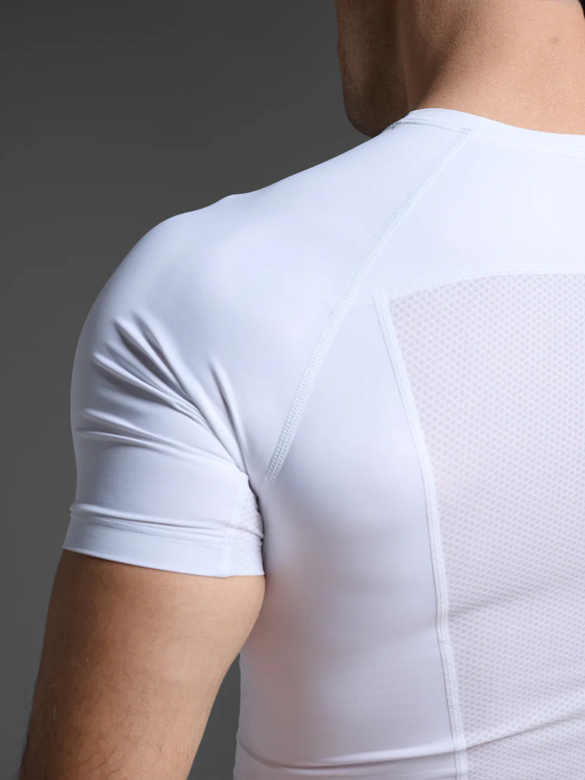 2XU Men's Core Compression Short Sleeve - White/No Logo