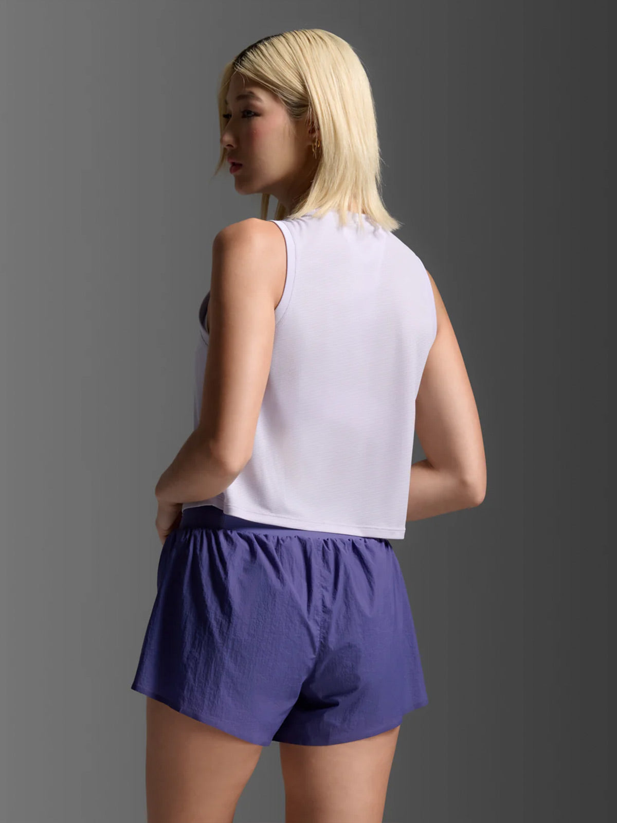 2XU Women's Aero Mesh Crop Tank - Virtual Violet/Violet Reflective