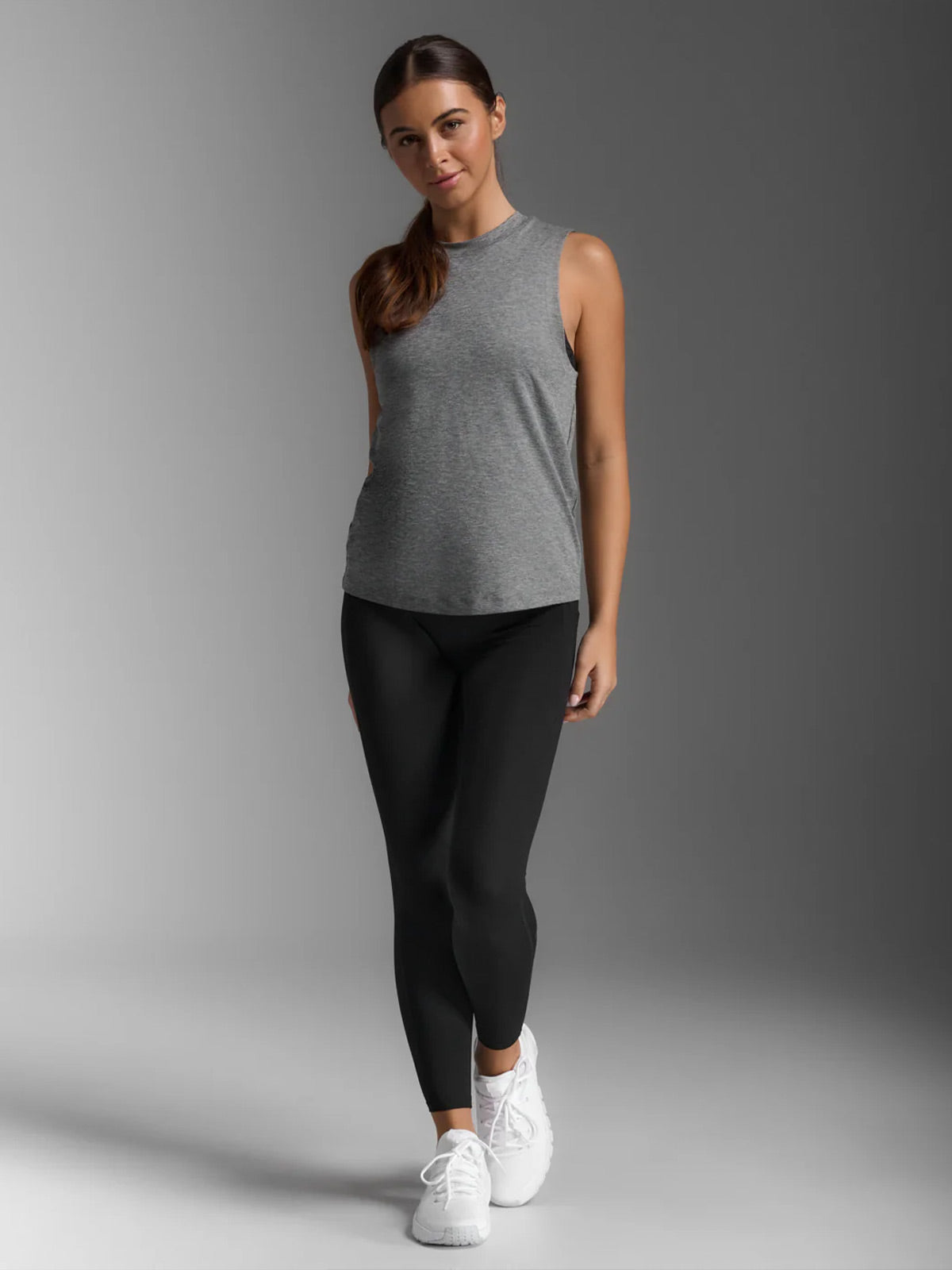 2XU Women's Form Soft Jersey Tank - Harbor Mist/Black