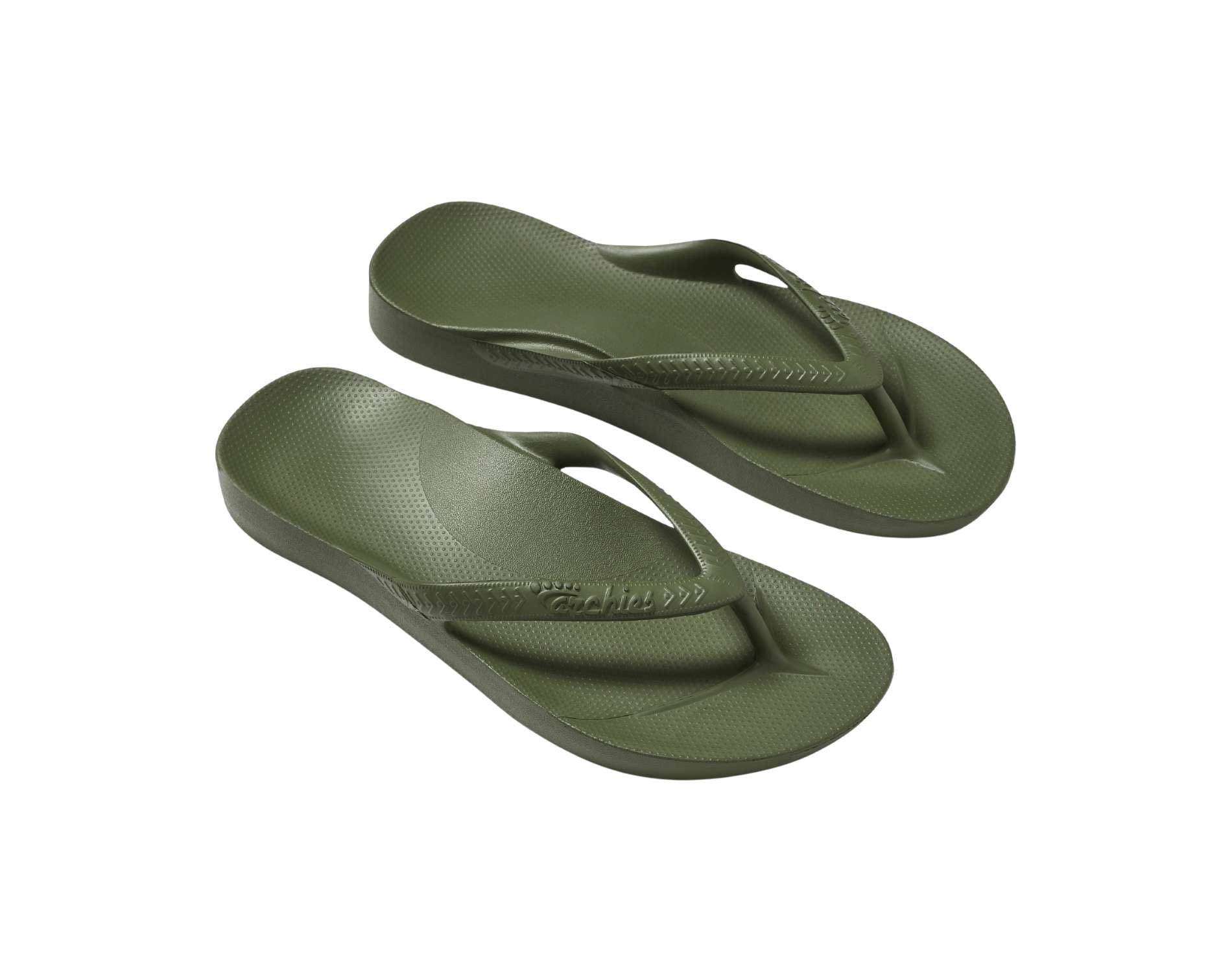 Archies Arch Support Thongs Olive