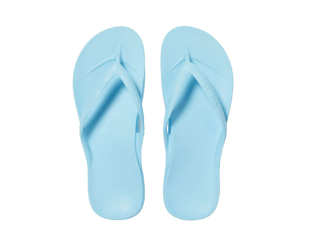 Archies arch support thongs in sky blue colour