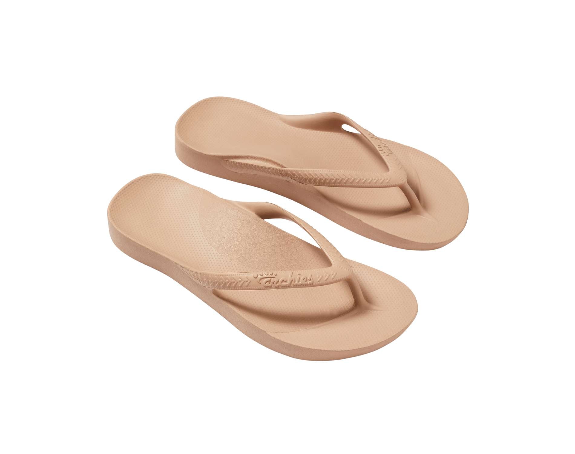 Archies Arch Support Thongs Tan
