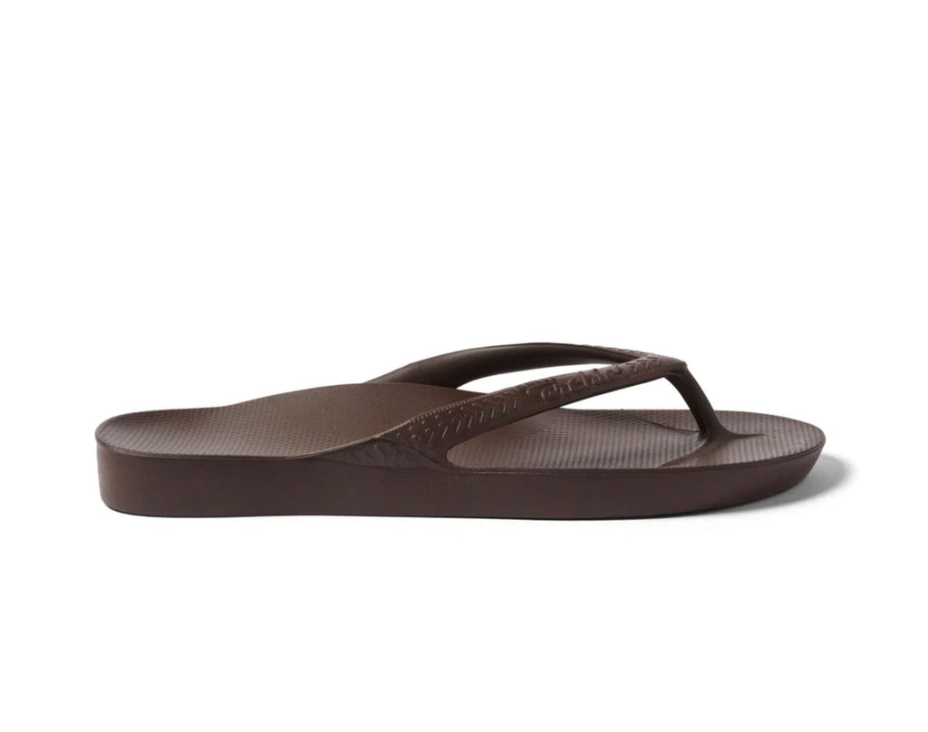 Archies Arch Support Thongs Brown