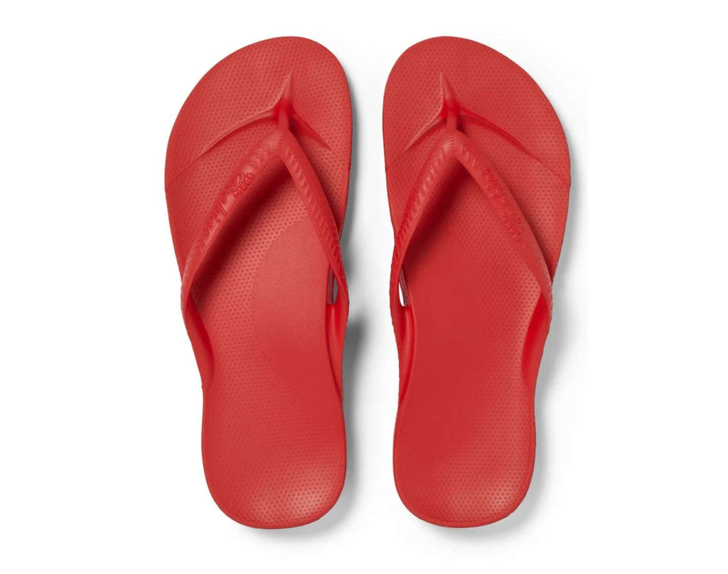 Archies Arch Support Thongs Chilli Red