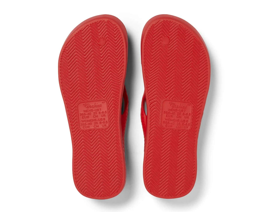 Archies Arch Support Thongs Chilli Red