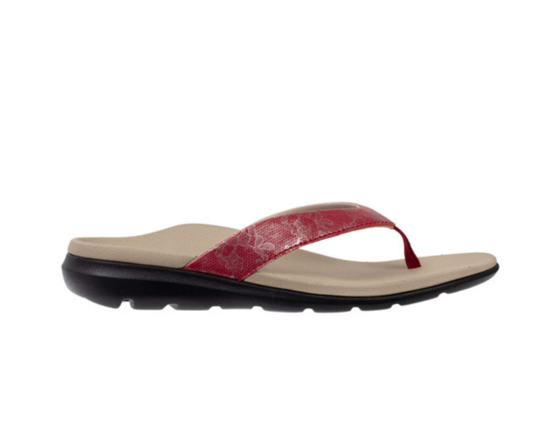Ascent's Groove sandals for women in red tan colour
