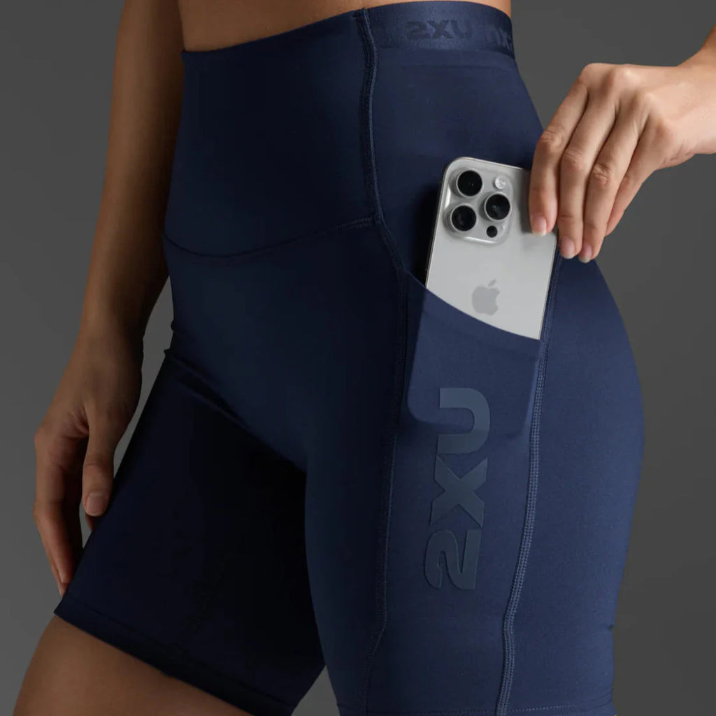 2XU Form Stash Hi-Rise Bike Short | Midnight | Womens
